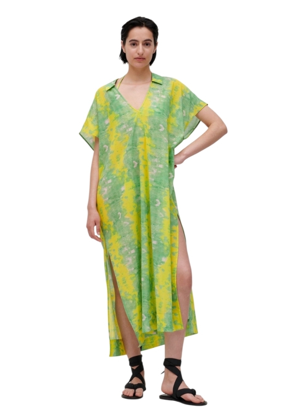 Ganni Kaftan Kelly Green light and airy Organic Cotton Flowy Versatile